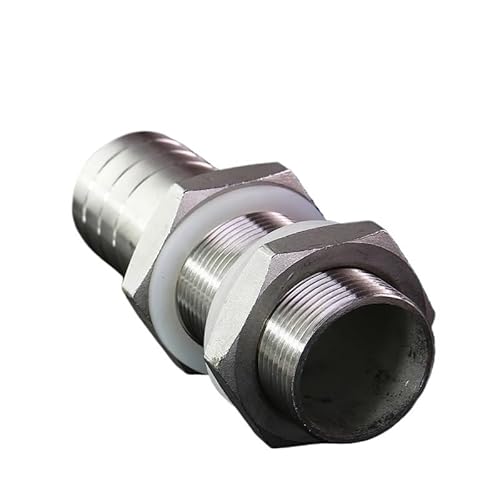 8 10 12 13 16 20 25 32-59 Schlauchstutzen 6,35 mm - 2 Zoll Außengewinde SUS 304 Edelstahl Schottrohrverschraubung für Wassertank RUAJOGYNVM (51 mm Widerhaken L-125 mmDN40) von RUAJOGYNVM