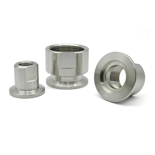 RUAJOGYNVM 1pc KF16 1/8" Stainless Steel PT Internal Thread Vacuum Flange Joint Milled Edge Inner Thread Joint von RUAJOGYNVM