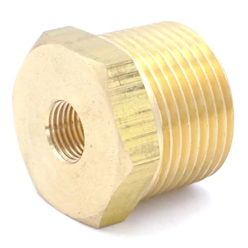 RUAJOGYNVM 3/4" BSPT Male x 1/8" NPT Female Reducing Bushing Brass Pipe Fitting Connector Adapter RUAJOGYNVM 3/4" BSPT Male x 1/8" NPT Female Reducing Bushing Brass Pipe Fitting Connector Adapter von RUAJOGYNVM
