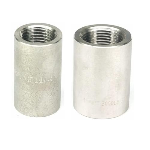RUAJOGYNVM 3000 PSI 3/8" NPT Female 304 Stainless Steel Full Socket Coupler Forged Pipe Fitting Water Gas Oil RUAJOGYNVM 3000 PSI 3/8" NPT Female 304 Stainless Steel Full Socket Coupler Forged Pipe Fitting Water Gas Oil von RUAJOGYNVM