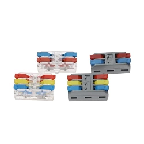 RUAJOGYNVM Compact Connector Splitter Quick Electrical Cable Splice terminal Block Hard and Soft Wire Quick Terminal (LT-3TM Ear,100pcs) von RUAJOGYNVM