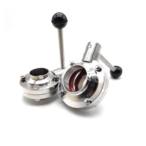 RUAJOGYNVM Self-Made Welding Manual Butterfly Valve 304 Stainless Steel Flow Control Valve (38mm) von RUAJOGYNVM