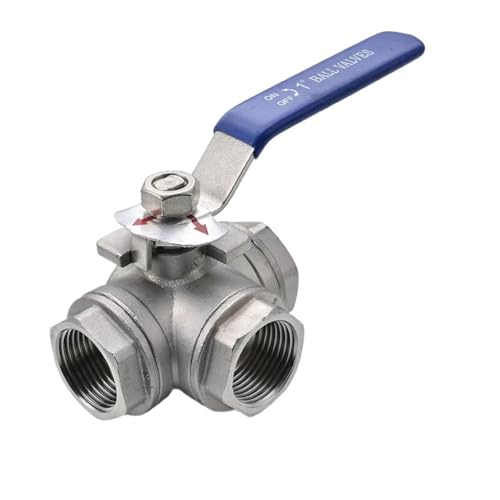 RUAJOGYNVM Stainless Steel Switch Ball Valve 1/2" inch BSP Female DN15 SS304 L Type Water Ball Valve RUAJOGYNVM Stainless Steel Switch Ball Valve 1/2" inch BSP Female DN15 SS304 L Type Water Ball Valve von RUAJOGYNVM