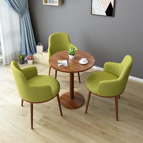 RUANLOV Modernes Runder Esstisch für 3 Personen, Esstische for Kleine RäUme, KüChentisch, Esstisch mit 3 StüHlen, für Esszimmer KüChe Wohnzimmer BüRo KüChe (H 80cm/31.5in) von RUANLOV