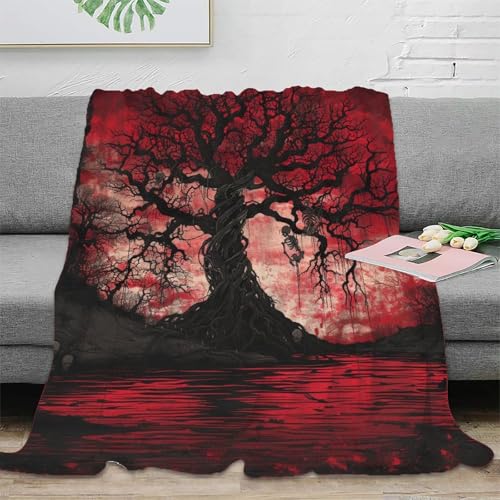 Baum des Lebens 3D Druck Couchdecke Wohndecken Sofadecke Fleecedecke Weichen Flauschig Tagesdecke Flauschig Warm Bett Decken Kuscheldecke for Erwachsene Kinder 60x80inch(150x200cm) von RUASVENNS