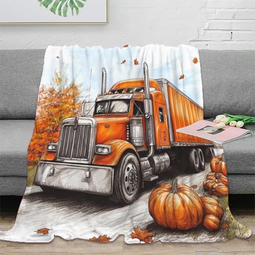 Großer LKW Couchdecke Decke 3D Druck Sofadecke Fleecedecke Weichen Flauschig Flauschig Warm Bett Decken Tagesdecke Kuscheldecke Für Mädchen Jungen 50x60inch(127x152cm) von RUASVENNS