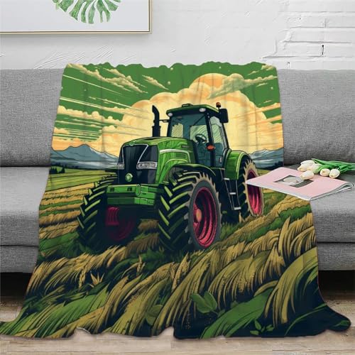 Großer LKW Decke 3D Druck Fleecedecke Sofadecke Couchdecke Kuscheldecke Bett Decken Flauschig Warm Weichen Flauschig Tagesdecke for Erwachsene Kinder 50x60inch(127x152cm) von RUASVENNS