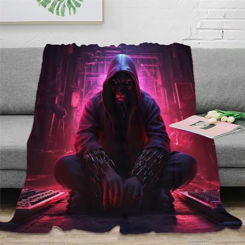 Hacker Fleecedecke 3D Druck Sofadecke Wohndecke Couchdecke Bett Decken Weichen Flauschig Flauschig Warm Kuscheldecke Tagesdecke Für Mädchen Jungen 60x80inch(150x200cm) von RUASVENNS