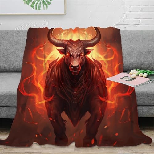 Kuh Fleecedecke 3D Druck Wohndecken Couchdecke Sofadecke Kuscheldecke Tagesdecke Bett Decken Weichen Flauschig Flauschig Warm for Erwachsene Kinder 60x80inch(150x200cm) von RUASVENNS