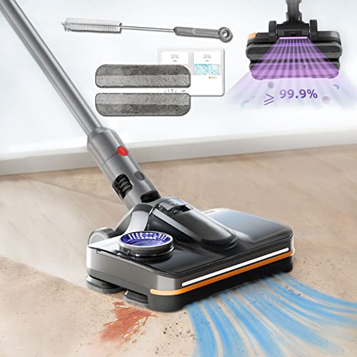 RUBAPOSM Elektrischer Wischmopp Kopf Wischaufsatz für Dyson (V10 Slim / V12 Slim) Staubsauger, Bodenwischer Wischer mit Sprühfunktion, LED&UV, 230ml Abnehmbarem Wassertank,Mop Zubehör (Standard Set) von RUBAPOSM