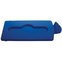 Rubbermaid - Geschlossener Deckeleinsatz für Slim Jim Recycling-Station HxBxT 1,3x20,3x42cm Polypropylen Blau - Blau von RUBBERMAID