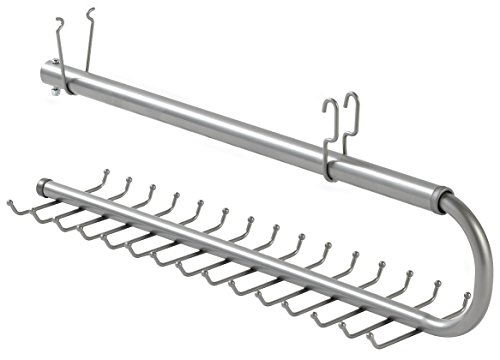 Rubbermaid Configurations FG3H9802TITNM Krawatten- und Gürtelorganizer, 30 Haken, Titan von Rubbermaid