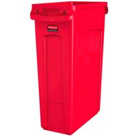 Slim Jim Mülleimer mit Belüftungskanälen 87 Liter, HxBxT 76,2x28x56cm Rot - Rot - Rubbermaid von RUBBERMAID