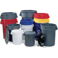 Stapeldeckel Kunststoff grau ø 560 mm passend für Mehrzwecktonne 121 l von RUBBERMAID