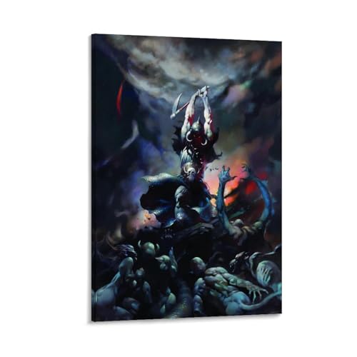 RUBYOH FRANK FRAZETTA Works Poster, Kunstdekoration, Wandposter, Dekoration, Raumposter, Druckdekoration, Bar, Restaurant, Dekoration, ästhetisches Poster, 50 x 75 cm, Rahmenstil RUBYOH FRANK FRAZETTA Works Poster, Kunstdekoration, Wandposter, Dekoration, Raumposter, Druckdekoration, Bar, Restaurant, Dekoration, ästhetisches Poster, 50 x 75 cm, Rahmenstil von RUBYOH