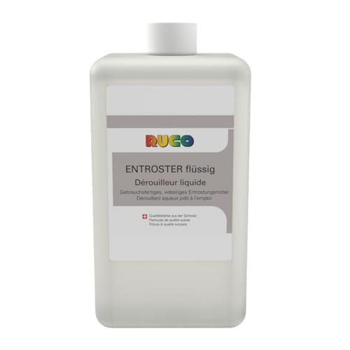 RUCO Entroster 1 L flüssig - wasserbasierter, gebrauchsfertiger Rostumwandler für Metalle und Stahl von RUCO