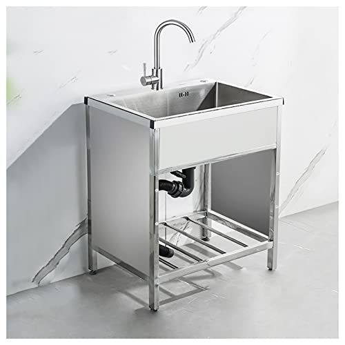 Ausgussbecken Edelstahl, Outdoor Waschbecken Garten Waschbecken Küche Spülbecken Unterschrank Organizer Freistehende Edelstahl-gewerbeküchenspüle Bar, Küche, Restaurant, Integrierte Plattform Mit (Co Ausgussbecken Edelstahl, Outdoor Waschbecken Garten Waschbecken Küche Spülbecken Unterschrank Organizer Freistehende Edelstahl-gewerbeküchenspüle Bar, Küche, Restaurant, Integrierte Plattform Mit (Co von RUCRAK