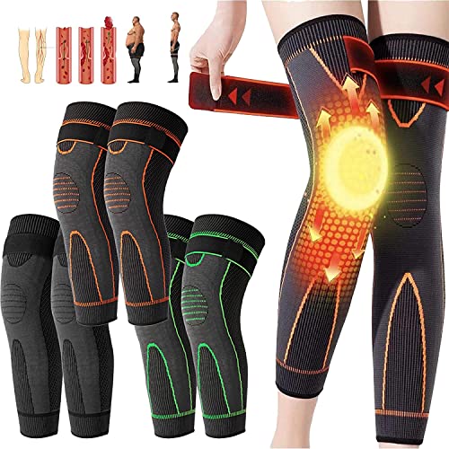 Kneeca Tourmaline Acupressure Self-Heating Shaping Knee Sleeve,Beifuß Akupressur Shaping Knee Pads Knieselbstwärmende Knieschoner (XXL, Orange) von RUCRAK