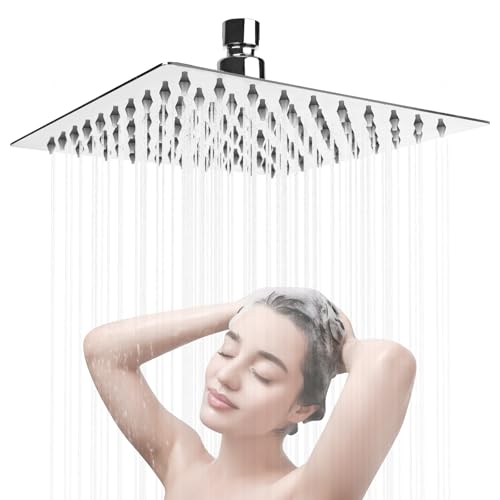 Duschkopf Regendusche Edelstahl 8 Zoll Selbstreinigender Regenduschkopf Brausekopf Duschbrause Wassersparende Kopfbrause Regenbrause Einbauduschköpfe Sparduschkopf 360° Verstellbarer Quadratisch Duschkopf Regendusche Edelstahl 8 Zoll Selbstreinigender Regenduschkopf Brausekopf Duschbrause Wassersparende Kopfbrause Regenbrause Einbauduschköpfe Sparduschkopf 360° Verstellbarer Quadratisch von RUCUDIM