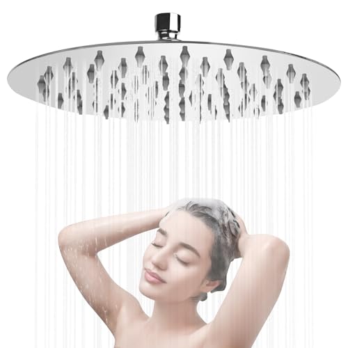 Duschkopf Regendusche Edelstahl 8 Zoll Selbstreinigender Regenduschkopf Brausekopf Duschbrause Wassersparende Kopfbrause Regenbrause Einbauduschköpfe Sparduschkopf 360° Verstellbarer Runde,Chrom Duschkopf Regendusche Edelstahl 8 Zoll Selbstreinigender Regenduschkopf Brausekopf Duschbrause Wassersparende Kopfbrause Regenbrause Einbauduschköpfe Sparduschkopf 360° Verstellbarer Runde,Chrom von RUCUDIM