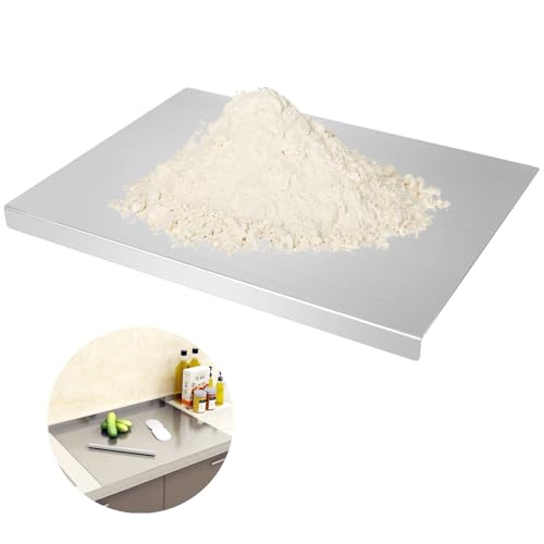 Edelstahl Schneidebrett 30 x 40cm, Küche Schneidbrettchen, Schneidebrett Platte Küche, Schweres Schneidebrett zum Kochen, Arbeitsplatte Knetbrett mit Anschlagkante für Fleisch, Gemüse für Küche Bar Edelstahl Schneidebrett 30 x 40cm, Küche Schneidbrettchen, Schneidebrett Platte Küche, Schweres Schneidebrett zum Kochen, Arbeitsplatte Knetbrett mit Anschlagkante für Fleisch, Gemüse für Küche Bar von RUCUDIM