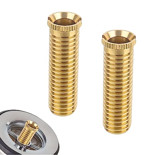 RUCUDIM Hohlschraube Spüle 2 Stücke, Hohlschraube 30 mm Aluminium Abflusssiebschraube für Siebkorbventile Kupfer, 30mm Waschbecken Schrauben, Geeignet für Küchenspülen Siebkorbspülen((M12)) von RUCUDIM