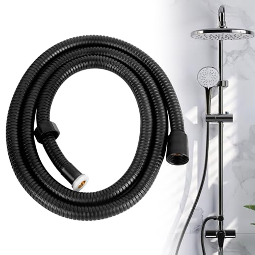 RUCUDIM Duschschlauch Brauseschlauch 1.5m Verdrehschutz Universal Duschschlauch Flexibel Duschkopf Schlauch Duschschläuche für Handbrause Schwarz von RUCUDIM