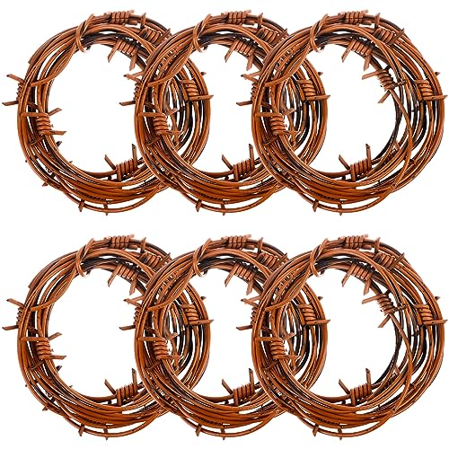 49 Foot Fake Rusted Stacheldraht Dekoration 6 Stück Halloween Kunststoff Barb Wire Dekoration Prop Rost Rot Western Decor Rusty Western Party Dekorationen Cowboy Dekor Für Cowboy Western Party Decor 49 Foot Fake Rusted Stacheldraht Dekoration 6 Stück Halloween Kunststoff Barb Wire Dekoration Prop Rost Rot Western Decor Rusty Western Party Dekorationen Cowboy Dekor Für Cowboy Western Party Decor von RUDFUZ