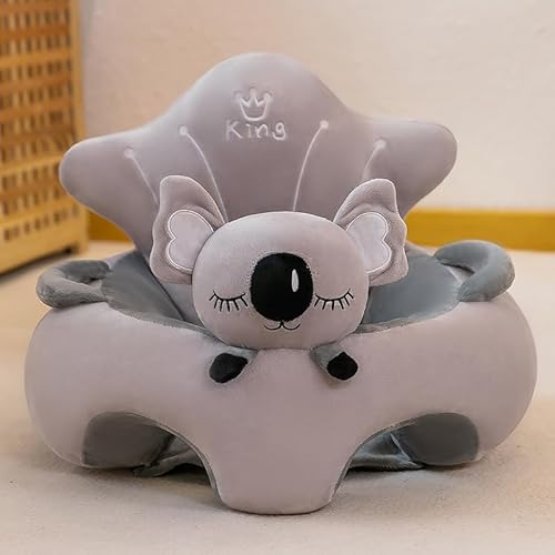 Baby Support Seat Cover Cartoon Infant Safety Support Sofa Cover Baby Learning to Sit Chair Cute Animals Shape Plush Recliner Slipcovers for Baby 0-3 Years Newborn Comfortable Chair Gift von RUDFUZ
