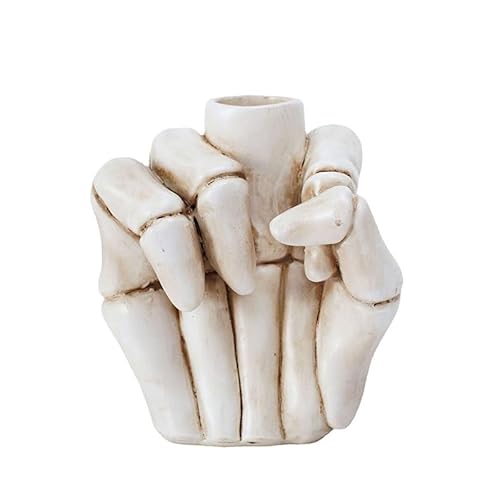 RUDFUZ Mittelfinger Kerzenhalter, Halloween Skelett Hand Kerzenhalter, Mittelfinger Skulptur Kerzenhalter, Halloween Deko RUDFUZ Mittelfinger Kerzenhalter, Halloween Skelett Hand Kerzenhalter, Mittelfinger Skulptur Kerzenhalter, Halloween Deko von RUDFUZ