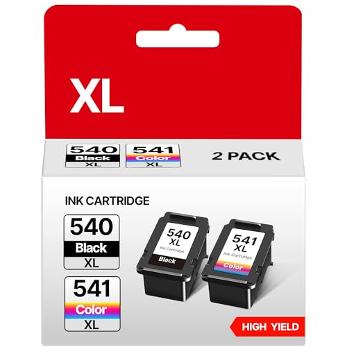 540XL 541XL Multipack 540 XL 541 XL Kompatibel für Canon Druckerpatronen 540 541 PG 540 PG540 PG 540 XL PG-540XL CL541 CL-541XL für Canon TS5150 Druckerpatronen TS5151 MG3650s MG3600 MG3650, 2er-Pack von RUDGUZ