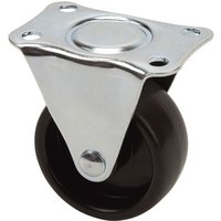 Ruedas Alex - Bockrolle mit Platte und glatter Achse, schwarz, max. Tragkraft 20 kg, ø 4 cm Ruedas Alex - Bockrolle mit Platte und glatter Achse, schwarz, max. Tragkraft 20 kg, ø 4 cm von RUEDAS ALEX