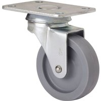 Ruedas Alex - Lenkrolle mit Platte und glatter Achse, grau, max. Tragkraft 15 kg, ø 3 cm Ruedas Alex - Lenkrolle mit Platte und glatter Achse, grau, max. Tragkraft 15 kg, ø 3 cm von RUEDAS ALEX