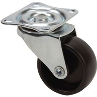 Ruedas Alex - Lenkrolle mit Platte und glatter Achse, schwarz, max. Tragkraft 30 kg, ø 5 cm Ruedas Alex - Lenkrolle mit Platte und glatter Achse, schwarz, max. Tragkraft 30 kg, ø 5 cm von RUEDAS ALEX