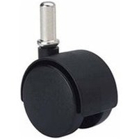 Schwarzes Kunststoff-Doppelrad 50 mm glatter Stift M8 1-0130 Alex von RUEDAS ALEX