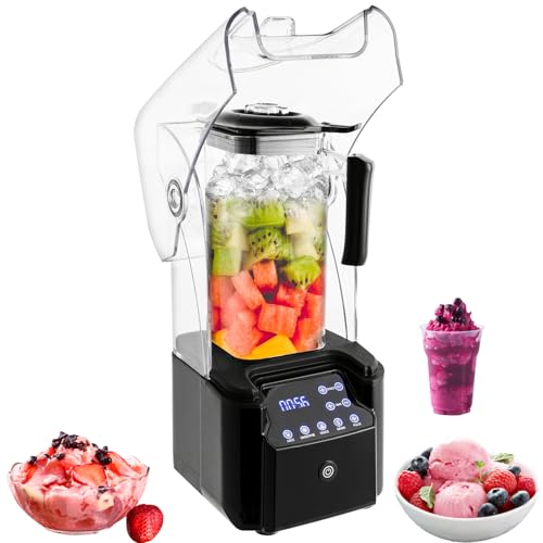 2200W Standmixer, 2.2L Mixer Smoothie Maker mit Schallschutzhaube, Mixer Hochleistungsmixer, 9 Geschwindigkeiten, 10-60s Einstellbare Zeit, Mixer für Saft, Sojamilch, Milchtee, Kaffee, Smoothie 2200W Standmixer, 2.2L Mixer Smoothie Maker mit Schallschutzhaube, Mixer Hochleistungsmixer, 9 Geschwindigkeiten, 10-60s Einstellbare Zeit, Mixer für Saft, Sojamilch, Milchtee, Kaffee, Smoothie von RUETERY
