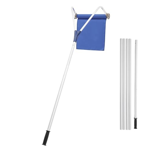 Schnee Dachrechen, Schneeschieber mit Teleskopstange 180-660cm Schneerechen Aluminium Leicht mit Rollen & rutschfeste Griff Breitköpfige Schaufel für Beseitigung von Schnee, Nassem Laub von RUETERY