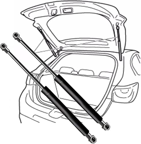 RUFD 2X Auto Kofferraum Gasfeder für Dacia Sandero I (Hatchback) 2008-2012, Gasdämpfer Heckklappe Kofferraum Gasdruckfedern Hubstützen Zubehör von RUFD