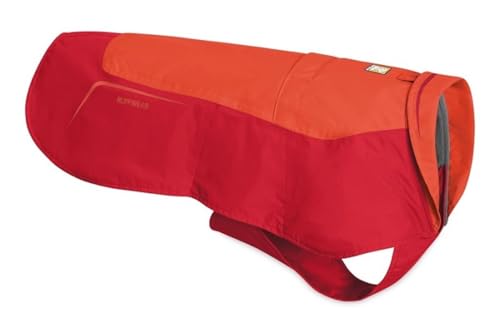 RUFFWEAR Hundejacke „Vert“, Wasserdichter Hundemantel – Rotlachs-Rot, XXS von RUFFWEAR