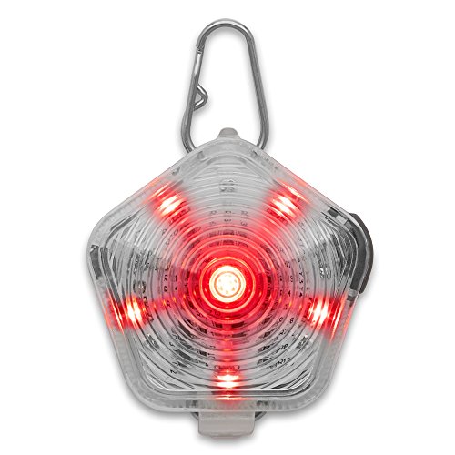 RUFFWEAR LED Sicherheitslicht für Hunde, 3 Farben und 3 Leuchtmodi, Wasserdicht, Wiederaufladbar, Durchsichtig, The Beacon von RUFFWEAR