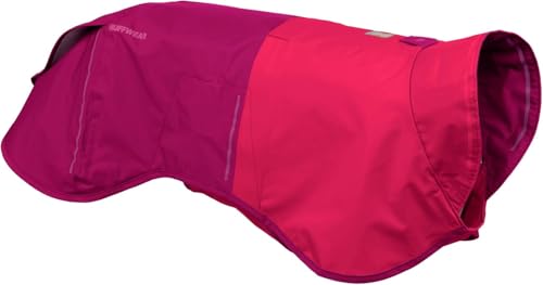 RUFFWEAR Sun Shower Regenponcho, Leichter wasserdichter Regenmantel für Hunde, Größe: X-Large, Hibiscus Pink von RUFFWEAR