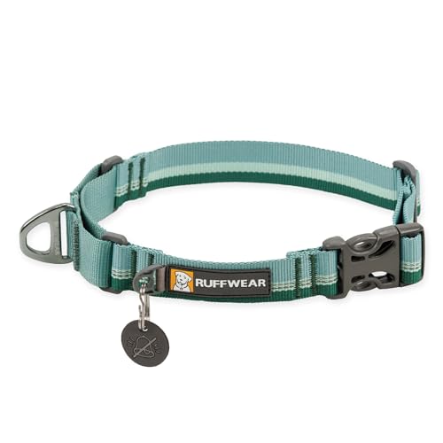 RUFFWEAR Web Reaction Hundehalsband, verstellbares Martingal-Halsband mit Aluminium-V-Ring und seitlicher Öffnung, bequemer Stoff, reflektierendes mit Schlauchlock-Gurtband River Rock Green 14"-17" RUFFWEAR Web Reaction Hundehalsband, verstellbares Martingal-Halsband mit Aluminium-V-Ring und seitlicher Öffnung, bequemer Stoff, reflektierendes mit Schlauchlock-Gurtband River Rock Green 14"-17" von RUFFWEAR