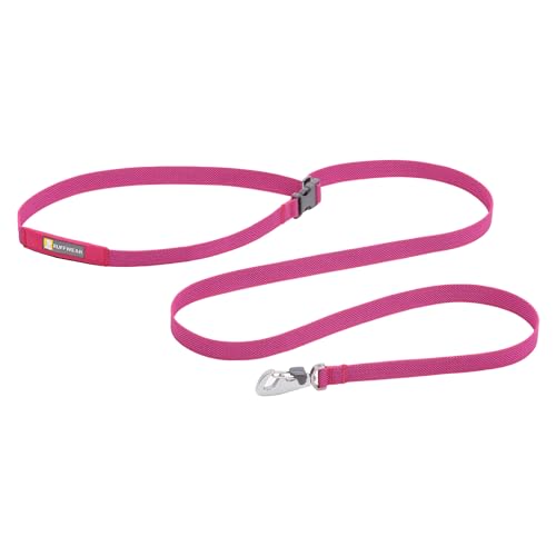 Ruffwear Flagline Hundeleine, schnelle, leichte, Starke Leine, 2-in-1 Hand- oder Taillenleine zum Laufen, Ufbewahrungstasche und sicher abschließbarer Crux-Clip, Alpenglow Pink von RUFFWEAR
