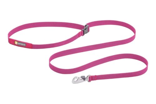 Ruffwear Flagline Hundeleine, schnelle, leichte, Starke Leine, 2-in-1 Hand- oder Taillenleine zum Laufen, Ufbewahrungstasche und sicher abschließbarer Crux-Clip, Alpenglow Pink von RUFFWEAR