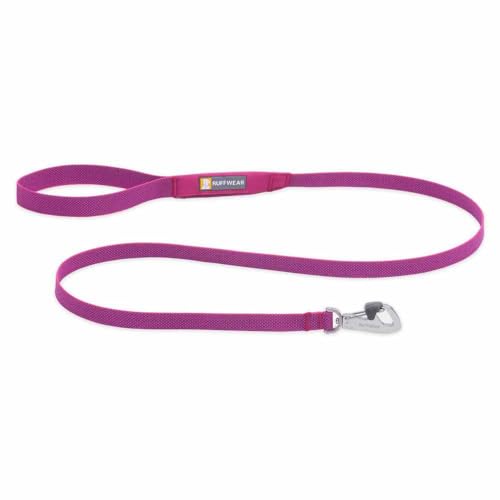 RUFFWEAR Hundeleine Hi & Light, Starke Leine, mit integrierter Aufbewahrungstasche und sicher abschließbarem Crux-Clip, kompakt zusammenklappbar auf Taschengröße, Alpenglow Pink von RUFFWEAR