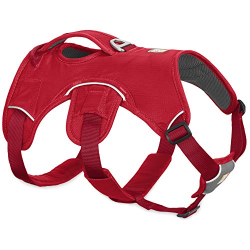 Ruffwear Mehrzweck-Hundegeschirr, Raues Gelände, Arbeitshunde, Große bis sehr große Hunderassen, Größenverstellbar, Größe: L/XL, Rot, Web Master Geschirr von RUFFWEAR