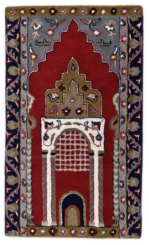 Orientteppich Gebetsteppich, Prayerrug, weich, hochwertig, RUG N' ROLL, Rechteckig, handgetuftet, Schurwolle von RUG N' ROLL