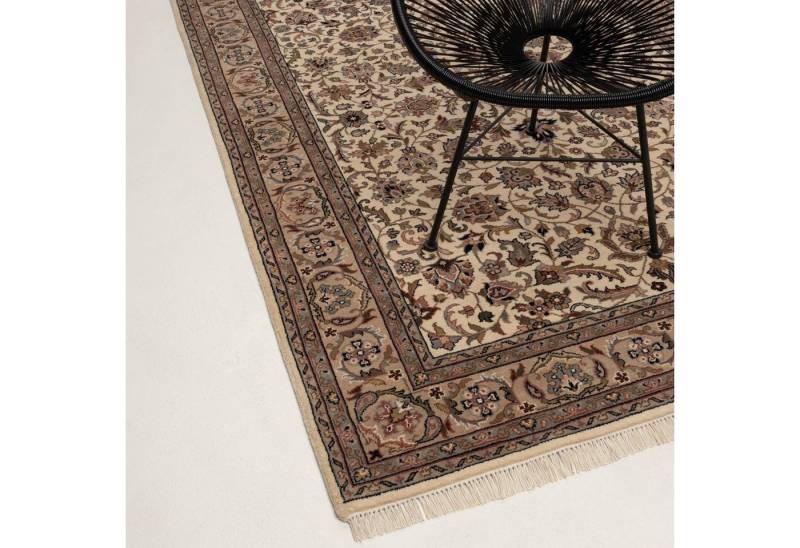 RUG N' ROLL Orientteppich Indo Isfahan, klassisch, strapazierfähig, pflegeleicht, Rechteckig, handgeknüpft von RUG N' ROLL