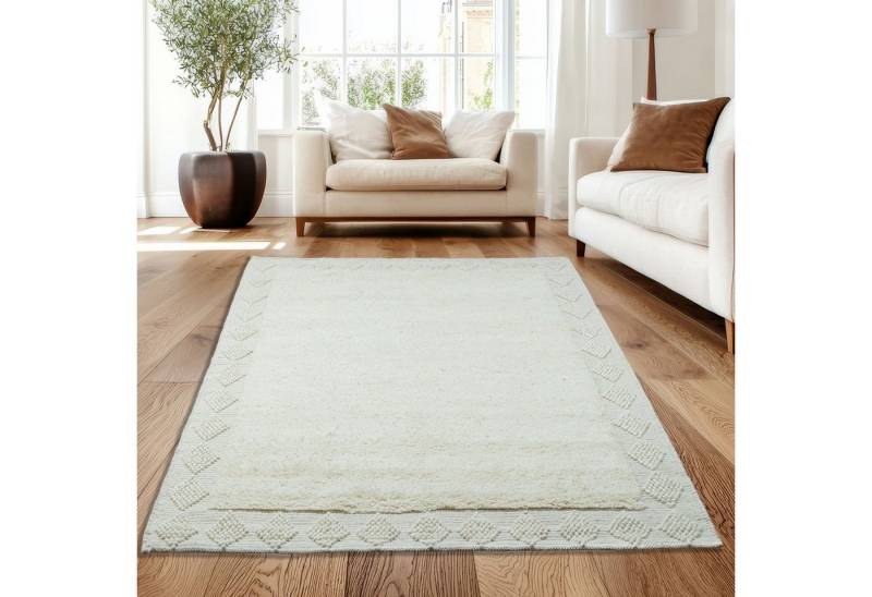 RUG N' ROLL Wollteppich Eleganter Handwebteppich, modern, wohnlich, flach, Rechteckig von RUG N' ROLL