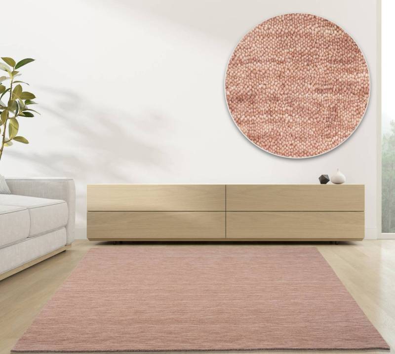 RUG N' ROLL Wollteppich Luxus Designerteppich, moderner uni Teppich aus reiner Schurwolle, Rechteckig von RUG N' ROLL